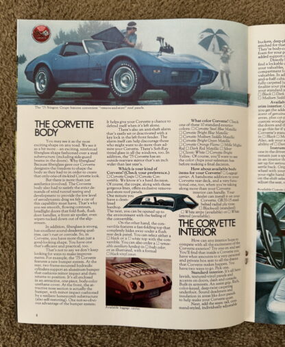 1975 Chevrolet Corvette Brochure - Image 3