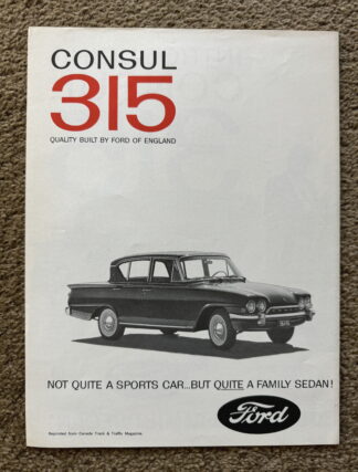 1961 Ford Consul 315 Deluxe Brochure