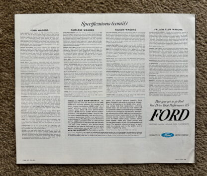 1965 Ford Wagon Range Brochure Falcon, Fairlane - Image 14