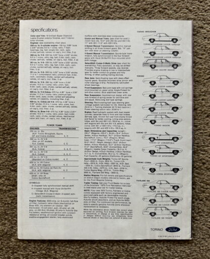 1970 Ford Torino Fairlane Brochure - Image 12