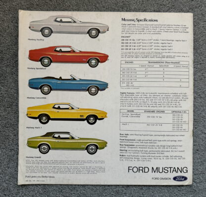1972 Ford Mustang Brochure - Image 10