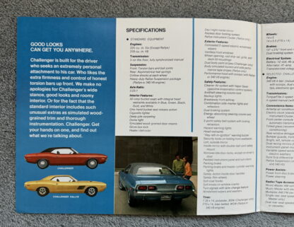 1972 Dodge Challenger Brochure - Image 2