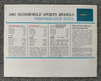 1965 Oldsmobile Sports Range Brochure Starfire, Jetstar, F-85 - Image 3