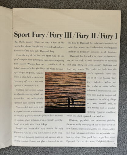 1965 Plymouth Fury Range Brochure - Image 2