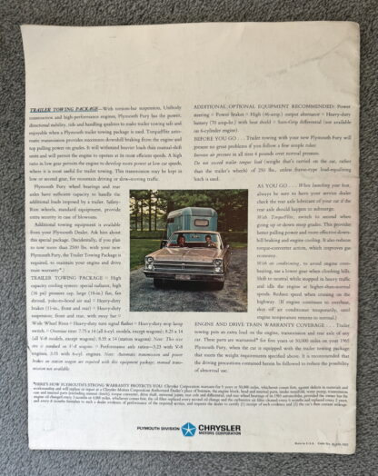 1965 Plymouth Fury Range Brochure - Image 13