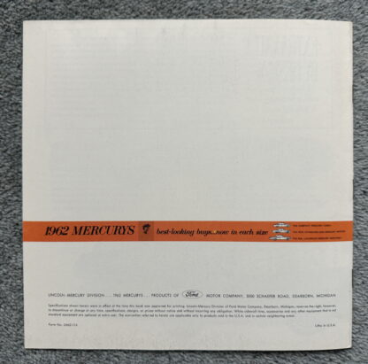 1962 Ford Comet, Meteor, Monterey Range Brochure - Image 13