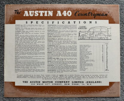 1951 Austin A40 Countryman Brochure - Image 6