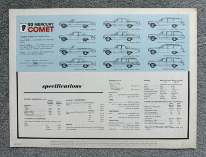 1963 Mercury Comet Range Brochure - Image 11