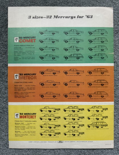 1963 Mercury Comet, Meteor, Monterey Range Brochure - Image 9