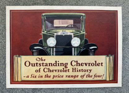 1929 Chevrolet AC International Range Brochure