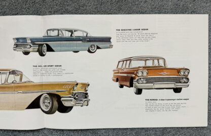 1958 Chevrolet Range Bel Air Impala , Biscayne, Delray Nomad Brochure - Image 4