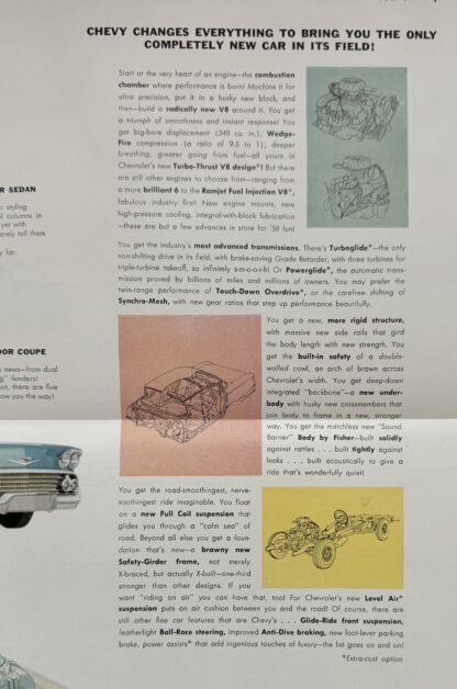 1958 Chevrolet Range Bel Air Impala , Biscayne, Delray Nomad Brochure - Image 7
