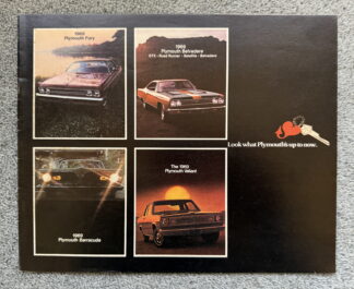 1969 Plymouth Chrysler Range Barracuda, Fury, Belvedere, Valiant Brochure