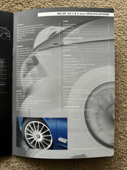 2005 MG ZR 160 Brochure - Image 9