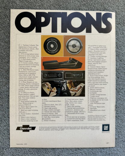 1974 Chevrolet Camaro Brochure - Image 7