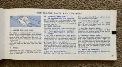 1965 Ford USA Owners Manual - Image 11