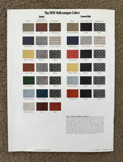 1970 Volkswagen Beetle Brochure - Image 12