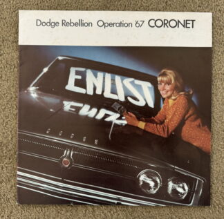 1967 Dodge Coronet, 440, 500, Deluxe, R/T,  Brochure