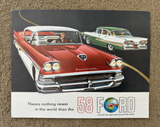 1958 Ford Range Brochure Fairlane, Custom, Wagons, Thunderbird