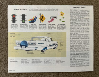 1958 Ford Range Brochure Fairlane, Custom, Wagons, Thunderbird - Image 3