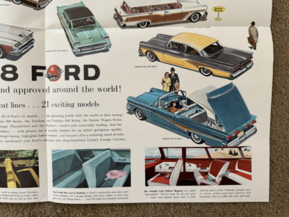 1958 Ford Range Brochure Fairlane, Custom, Wagons, Thunderbird - Image 5
