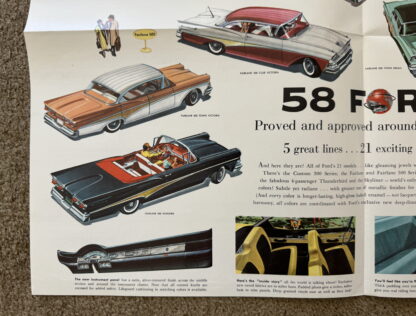 1958 Ford Range Brochure Fairlane, Custom, Wagons, Thunderbird - Image 8