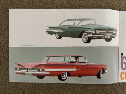 1960 Chevrolet Range Corvair Impala Bel Air Biscayne Kingswood Brochure - Image 2