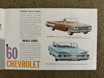 1960 Chevrolet Range Corvair Impala Bel Air Biscayne Kingswood Brochure - Image 3