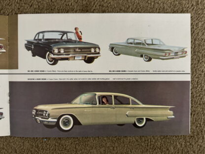 1960 Chevrolet Range Corvair Impala Bel Air Biscayne Kingswood Brochure - Image 5