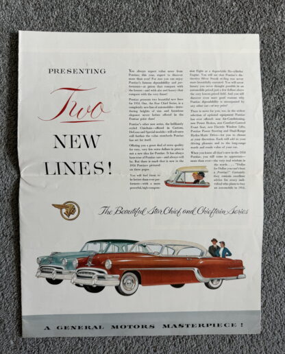 1954 Pontiac Range Brochure Star Chief Deluxe, Chieftain Deluxe - Image 2