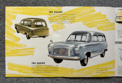 1957 Ford Squire (Prefect), Escort 100E (Anglia) Brochure - Image 3