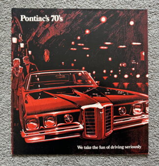 1970 Pontiac Range Brochure GTO, Bonneville, Tempest, LeMans, Catalina