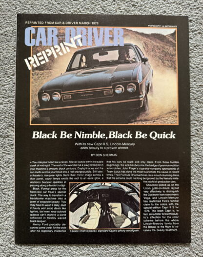 1976 Ford Capri II Brochure - Image 12
