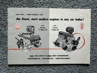 1954 Ford V8 I6 Engine Brochure