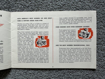 1954 Ford V8 I6 Engine Brochure - Image 3