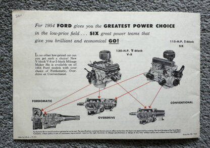 1954 Ford V8 I6 Engine Brochure - Image 16