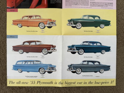 1955 Plymouth Range Brochure Plaza, Belvedere, Savoy - Image 4