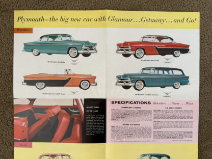 1955 Plymouth Range Brochure Plaza, Belvedere, Savoy - Image 5