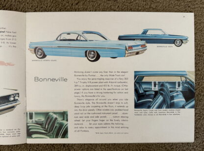 1961 Pontiac Range Brochure Bonneville, Star Chief, Catalina, Ventura - Image 3