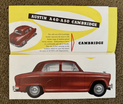 1954 Austin A40, A50 Cambridge Brochure - Image 2