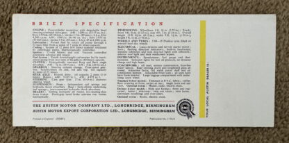 1954 Austin A40, A50 Cambridge Brochure - Image 7
