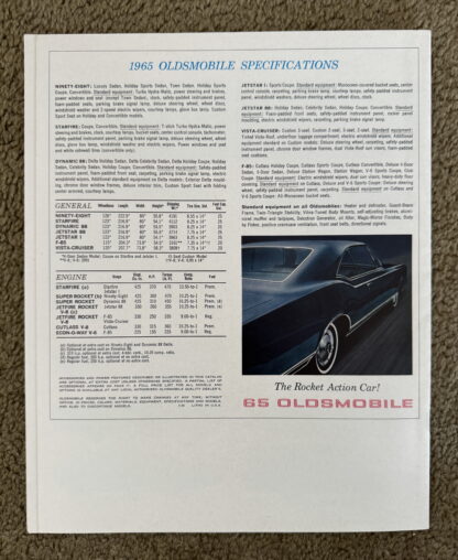 1965 Oldsmobile Sports Range Brochure 98, 88, Starfire, Jetstar, F-85 - Image 15