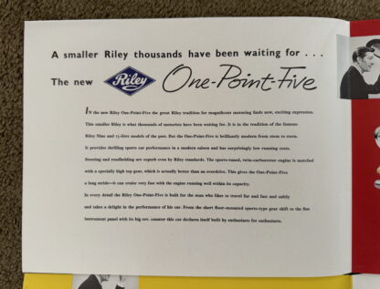 1957 Riley One Point Five Brochure - Image 6