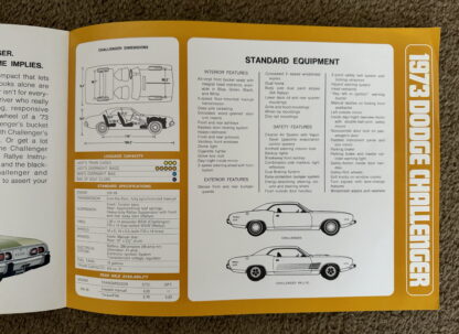 1973 Dodge Challenger Brochure - Image 3