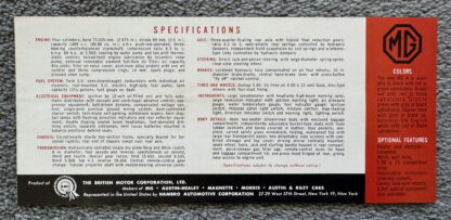 1956 MG MGA Brochure - Image 2