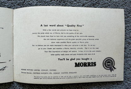1952 Morris Minor, Oxford, Six, Traveller Brochure - Image 18
