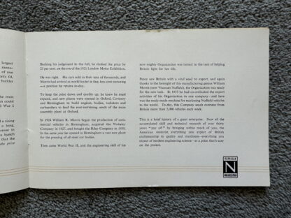 1951 Morris Minor, MG TD, Riley RM New York Motor Show Brochure - Image 4