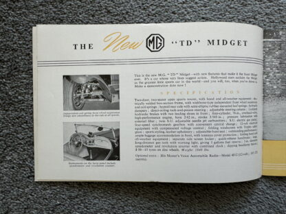 1951 Morris Minor, MG TD, Riley RM New York Motor Show Brochure - Image 5