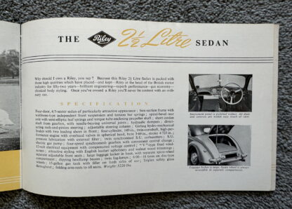 1951 Morris Minor, MG TD, Riley RM New York Motor Show Brochure - Image 18