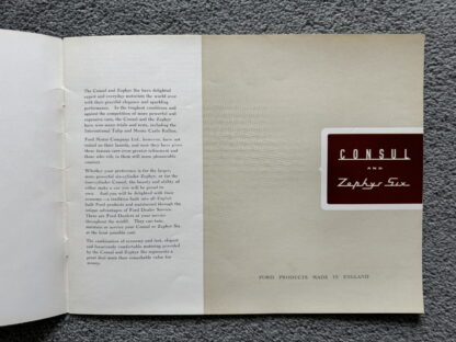 1953 Ford Zephyr Six, Consul Brochure - Image 2